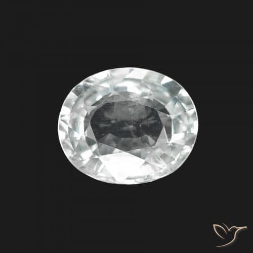 1.60ct Natural White Sapphire, Oval Cut, 7.7x6.5 mm