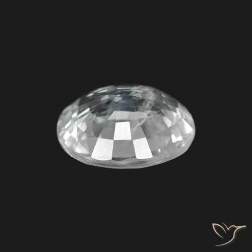 1.60ct Natural White Sapphire, Oval Cut, 7.7x6.5 mm