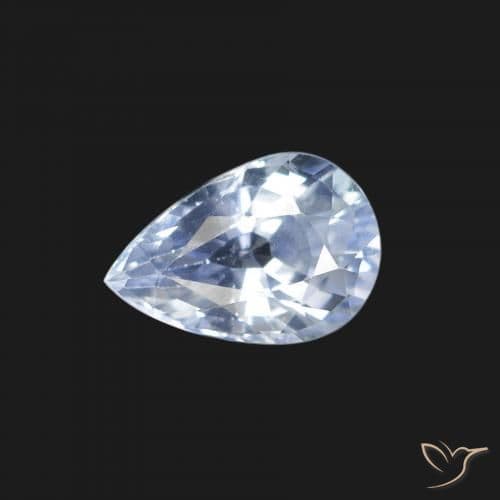 1.32ct Natural White Sapphire, Pear Shape, 8.7x5.4 mm