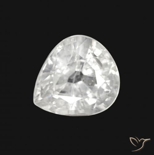 1.41ct Natural Bluish White Sapphire, Pear Shape, 7.6x6.6 mm