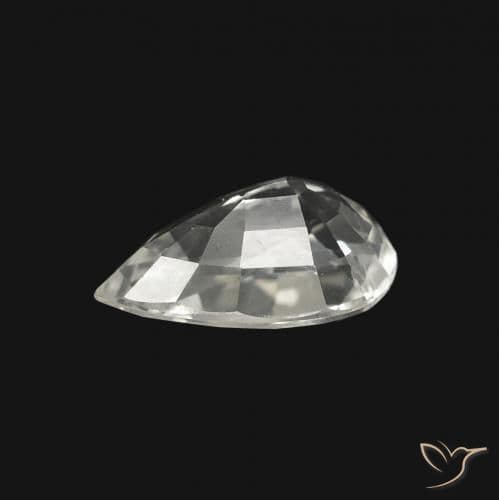 1.32ct Natural White Sapphire, Pear Shape, 8.7x5.4 mm
