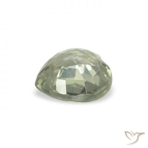 0.61ct Natural Light Green Sapphire, Heart Shape, 5.2x5.1 mm