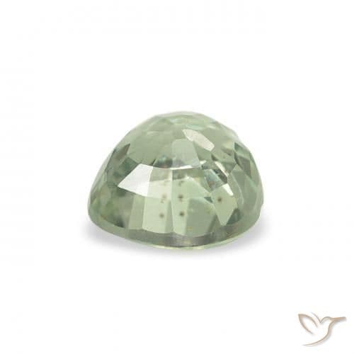 0.70ct Very Light Green Sapphire, Heart Shape, 5x5 mm