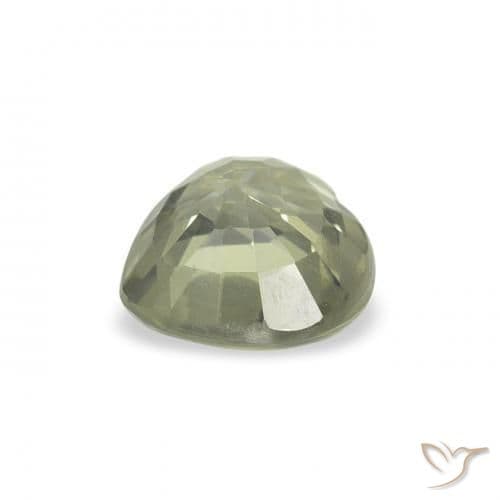 0.70ct Yellowish Green Sapphire, Heart Shape, 5.2x5.1 mm
