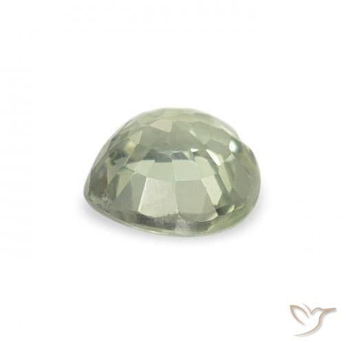 0.65ct Natural Light Green Sapphire, Heart Shape, 5.2x5.2 mm