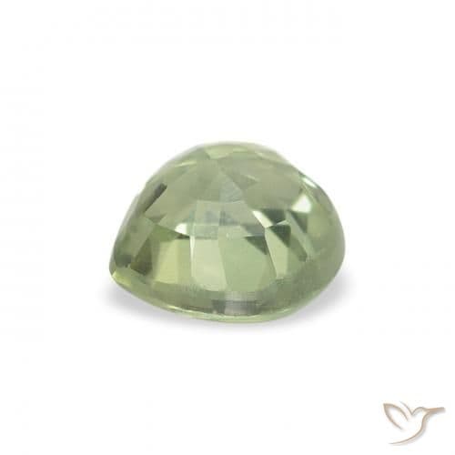 0.76ct Natural Green Sapphire, Heart Shape, 5.2x5.1 mm