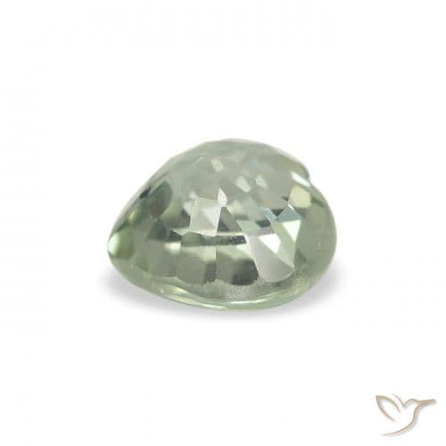0.69ct Natural Light Green Sapphire, Heart Shape, 5.1x5 mm