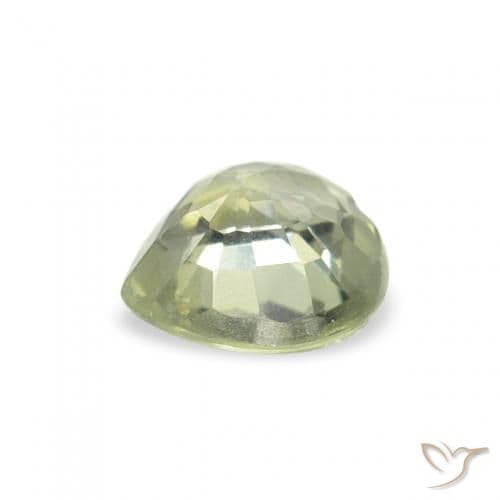 0.65ct Natural Olive Green Sapphire, Heart Shape, 5.2x5.1 mm