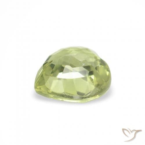 0.69ct Natural Light Green Sapphire, Heart Shape, 5.2x5.2 mm