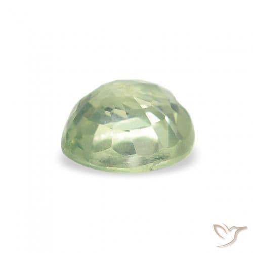 0.69ct Very Light Green Sapphire, Heart Shape, 5.1x5 mm
