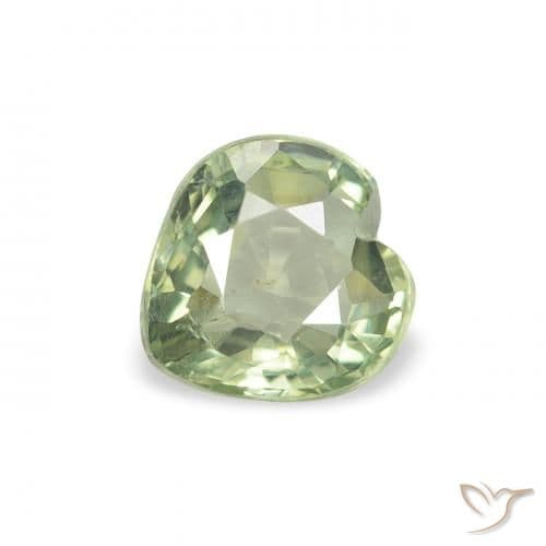 0.64ct Light Forest Green Sapphire, Heart Shape, 5.1x5 mm