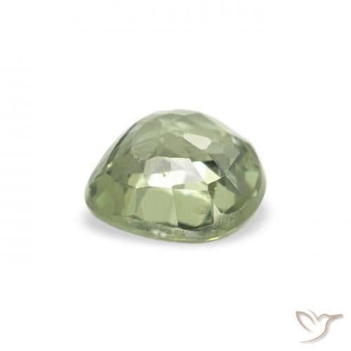 0.64ct Light Forest Green Sapphire, Heart Shape, 5.1x5 mm