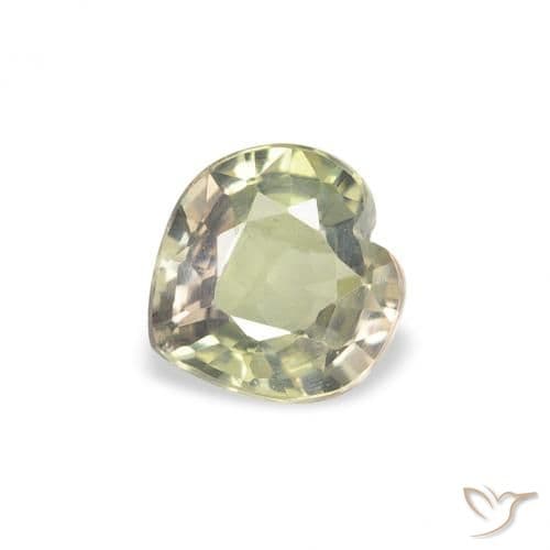 0.63ct Natural Multicolor Sapphire, Heart Shape, 5.3x5.2 mm