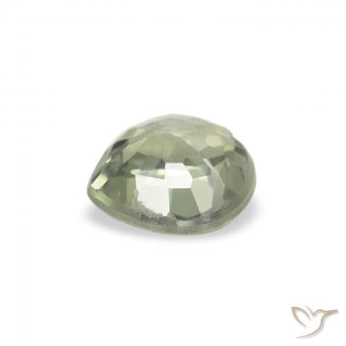 0.62ct Natural Medium Green Sapphire, Heart Shape, 5x5 mm