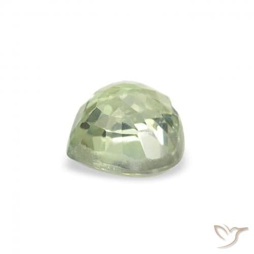 0.71ct Very Light Sage Green Sapphire, Heart Shape, 5.1x5 mm