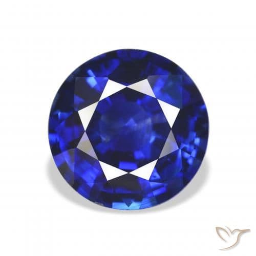7.03ct Natural Royal Blue Sapphire, Round Cut, 11.49 mm