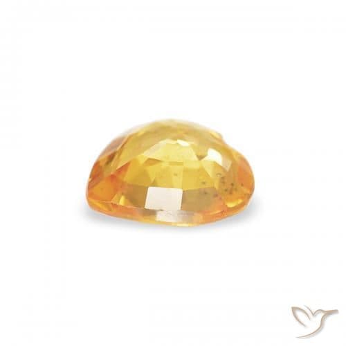 0.34ct Natural Bright Gold Sapphire, Heart Shape, 4.5x4.5 mm