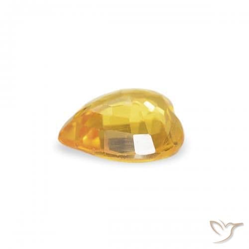 0.36ct Natural Golden Sapphire, Heart Shape, 4.6x4.5 mm