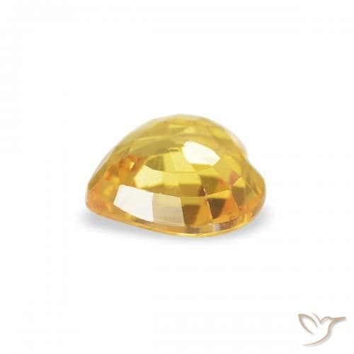 0.42ct Natural Golden Sapphire, Heart Shape, 4.7x4.7 mm