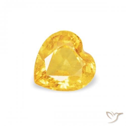 0.40ct Natural Top Gold Sapphire, Heart Shape, 4.5x4.5 mm