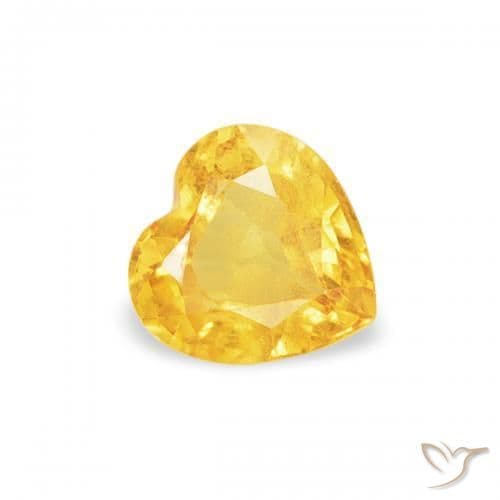 0.40ct Natural Top Gold Sapphire, Heart Shape, 4.5x4.5 mm