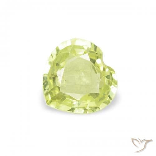 0.37ct Light Sage Green Sapphire, Heart Shape, 4.5x4.3 mm