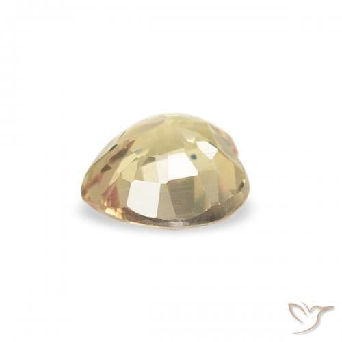 0.43ct Light Yellow Sapphire, Heart Shape, 4.5x4.5 mm