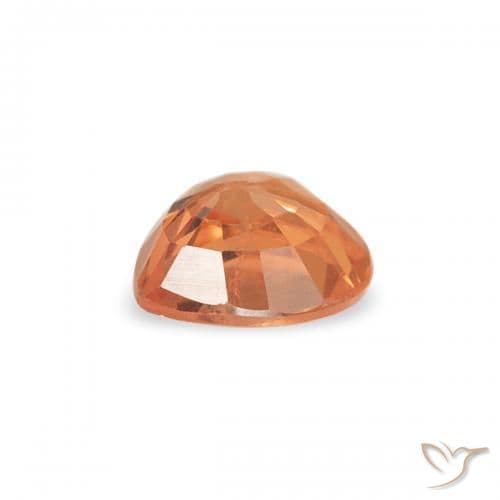 0.43ct Bright Orange Sapphire, Heart Shape, 4.5x4.5 mm