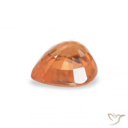 0.42ct Bright Orange Sapphire, Heart Shape, 4.5x4.5 mm