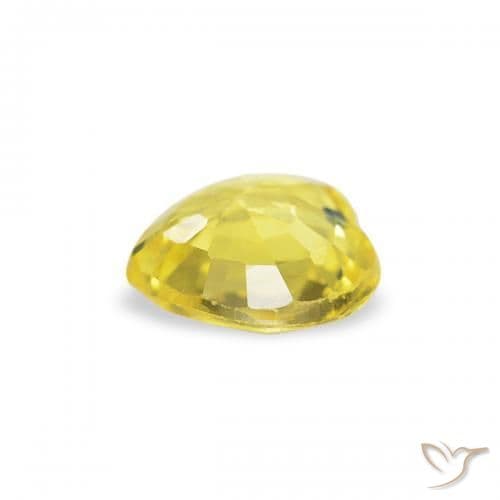 0.39ct Medium Yellow Sapphire, Heart Shape, 4.6x4.5 mm