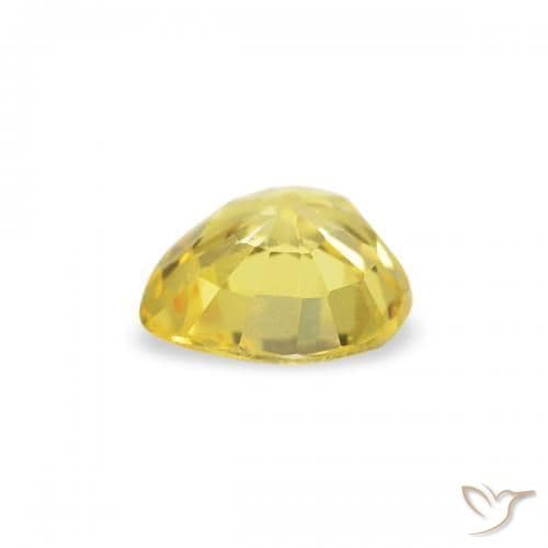0.40ct Light Yellow Sapphire, Heart Shape, 4.5x4.5 mm