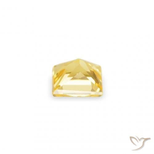 0.18ct Natural Medium Yellow Sapphire, Square, 2.9x2.9 mm