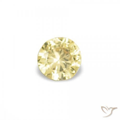 1.54ct Light Golden-Yellow Sapphire, Round Cut, 1.40 mm