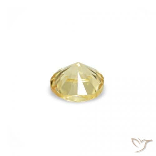 1.54ct Light Golden-Yellow Sapphire, Round Cut, 1.40 mm