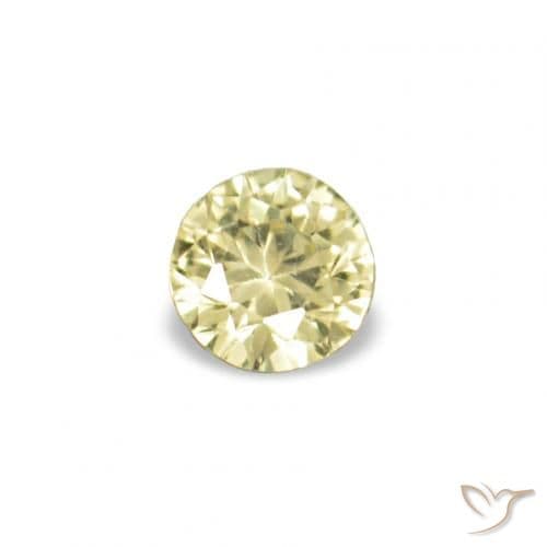 1.53ct Medium Light-Yellow Sapphire, Round Cut, 1.40 mm