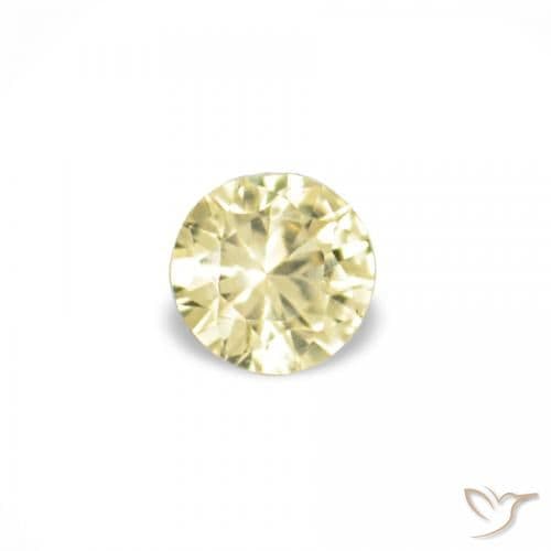 1.53ct Light Laguna Yellow Sapphire, Round Cut, 1.40 mm