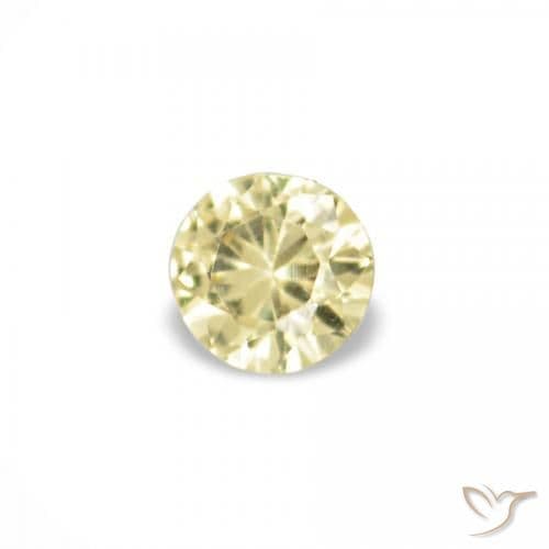 1.53ct Light Laguna Yellow Sapphire, Round Cut, 1.40 mm