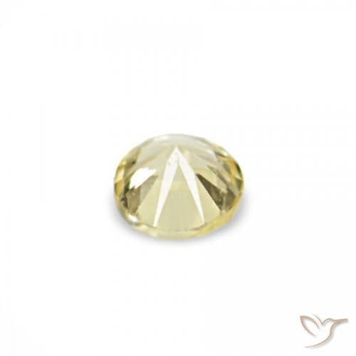 1.53ct Light Laguna Yellow Sapphire, Round Cut, 1.40 mm