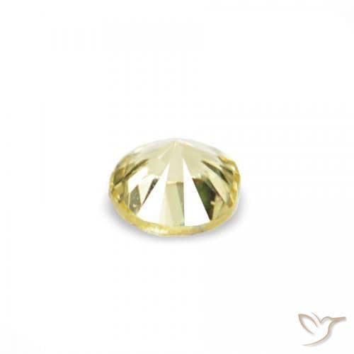 1.54ct Natural Pale Yellow Sapphire, Round Cut, 1.40 mm