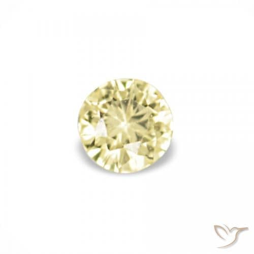 1.55ct Light Laguna Yellow Sapphire, Round Cut, 1.40 mm