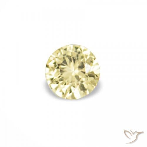 1.55ct Light Laguna Yellow Sapphire, Round Cut, 1.40 mm