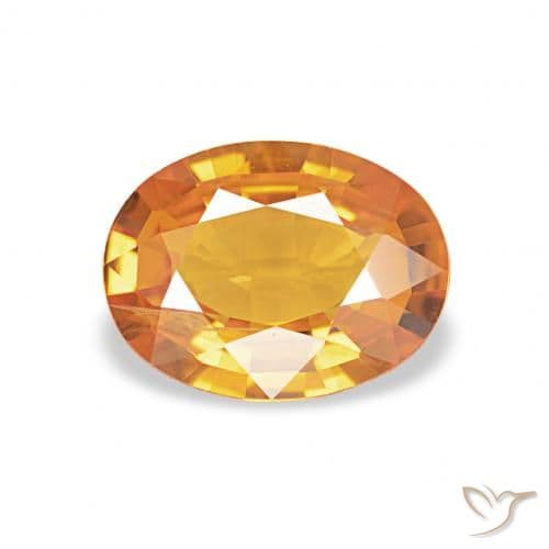 1.33ct Natural Reddish Orange Sapphire, Oval Cut, 8.2x6.2 mm