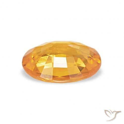 1.33ct Natural Reddish Orange Sapphire, Oval Cut, 8.2x6.2 mm