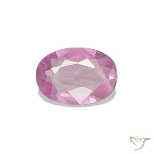 0.39ct Natural Light Magenta Sapphire, Oval Cut, 5.8x4.1 mm