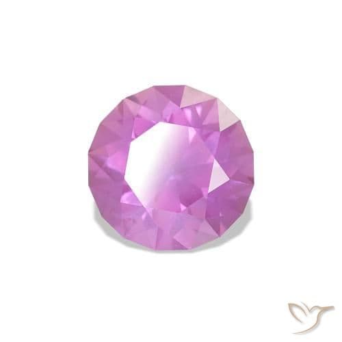 0.76ct Natural Pinkish Purple Sapphire, Round Cut, 5.43 mm