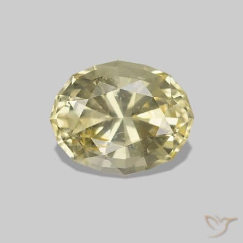 1.40ct Natural Light Yellow Sapphire, Oval Cut, 7.4x5.8 mm