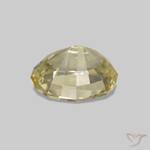 1.40ct Natural Light Yellow Sapphire, Oval Cut, 7.4x5.8 mm