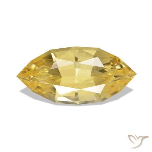 1.37ct Natural Medium Yellow Sapphire, Marquise, 10.4x5 mm