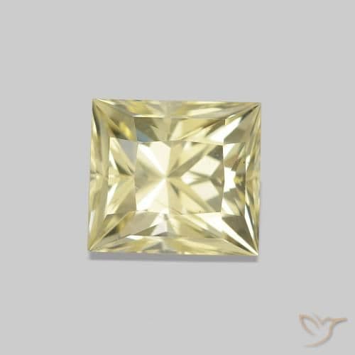 1.28ct Natural Light Yellow Sapphire, Baguette, 5.7x5.1 mm