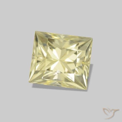 1.28ct Natural Light Yellow Sapphire, Baguette, 5.7x5.1 mm